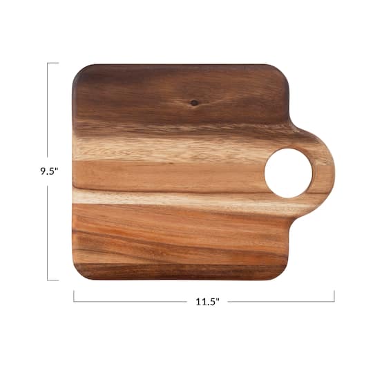 Hello Honey® 11.5" Suar Wood Cheese/Cutting Board with Handle